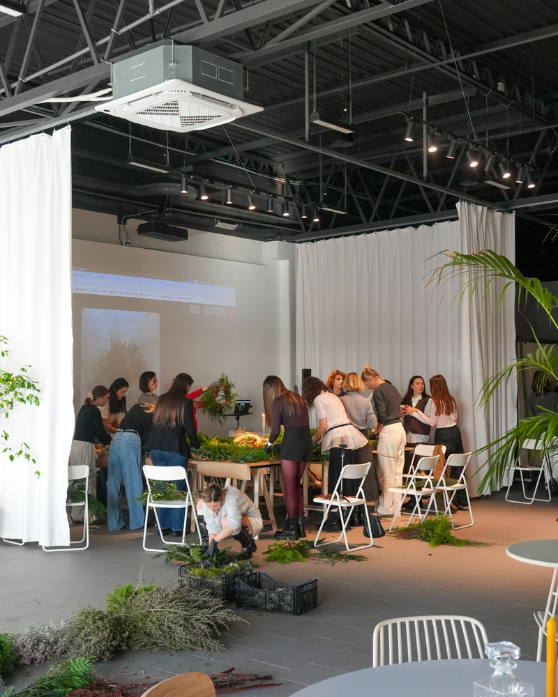 Private area with a group table