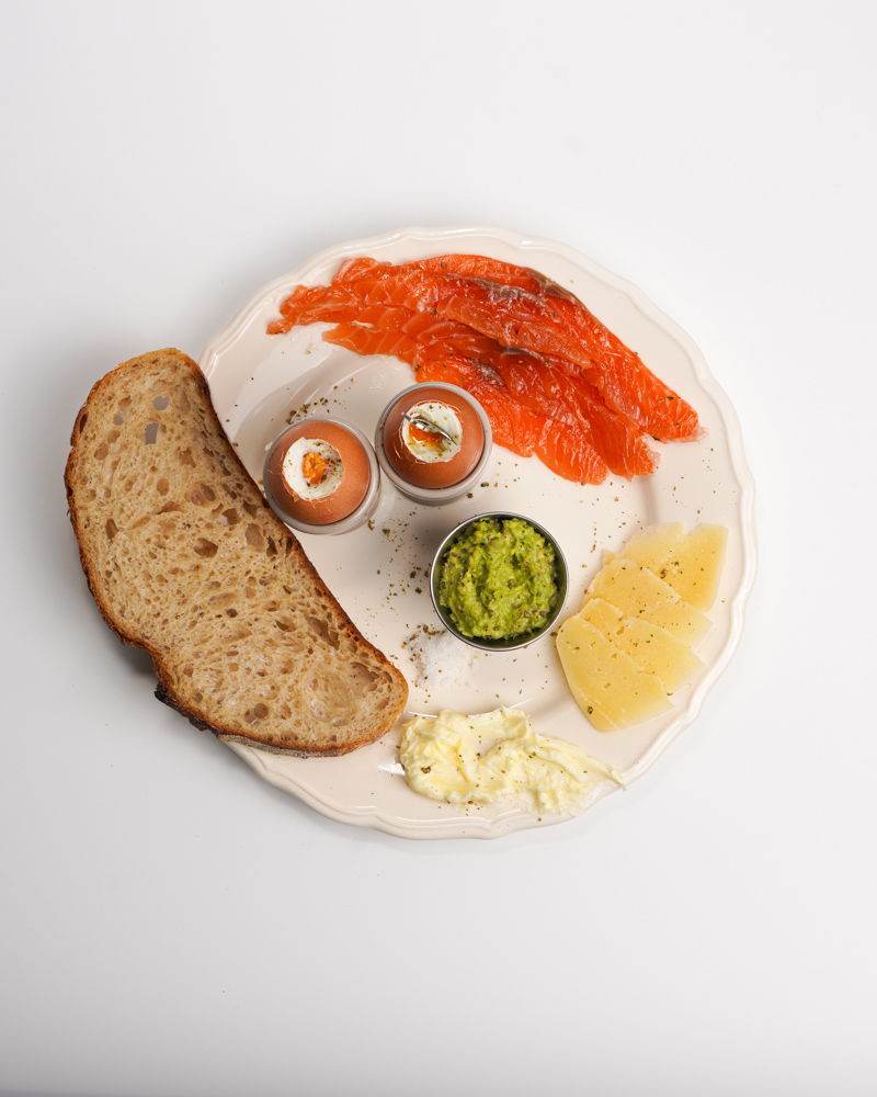 Signature breakfasts with in-house salmon